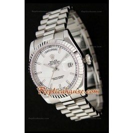 Rolex Day Date Swiss Stainless Steel Montre avec Cadran Métallique