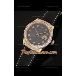 Rolex Replica Pearl Dial Mens Japanese Montre en Or 
