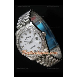 Rolex Datejust Mens Swiss Replica Montre avec Bracelet de Diamants