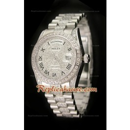 Rolex Replica Day Date Swiss Montre avec Diamants