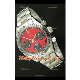 Rolex Cosmograph Daytona Vintage 6265 Swiss Montre avec Cadran Rouge