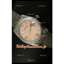 Rolex Imitation Datejust Montre Suisse Reproduction - 37MM - Cadran Champagne/Bracelet Gris