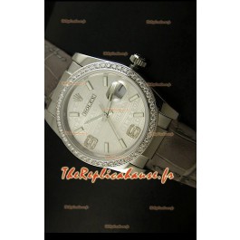 Rolex Imitation Datejust Montre Suisse Reproduction - 37MM - Cadran/Bracelet Gris