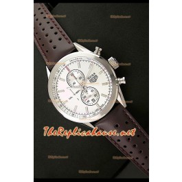 Tag Heuer SLR 300 Japanese Quartz Chronographe avec Cadran Blanc