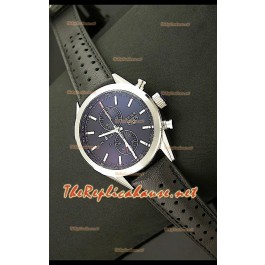 Tag Heuer SLR 300 Japanese Montre avec Cadran Noir - Bracelet en Cuir