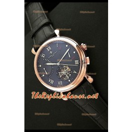 Vacheron Constantin Calender Complications Montre Cadran Noir Or Rose