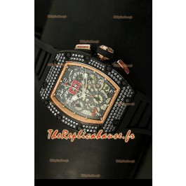 Richard Mille Edition Filippe Massa Reproduction Montre Suisse en Titane avec Boitier en Or Rose/PVD