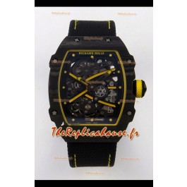 Mouvement clone CRMA7, bracelet Velcro NTPT noir Richard Mille RM67-02