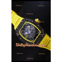Réplique de montre suisse Édition Rafael Nadal Richard Mille RM35-01 avec index jaunes