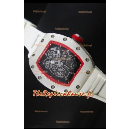 Réplique de montre suisse Richard Mille RM055 Bubba Watson blanche