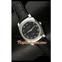 Rolex Cellini Swiss Quartz Replica Montre avec Cadran Noir