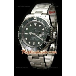 Rolex Submariner Green Dial Japanese Montre avec Fermoir Glidelock