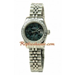 Rolex Replique Floral Motif Datejust Femmes Montre