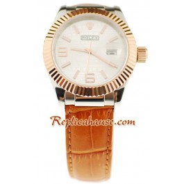 Rolex Datejust Leather Montre Replique - 40MM