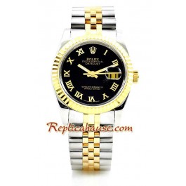 Rolex Replique Datejust Two Tone Hommes Montre