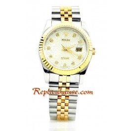Rolex Replique Datejust Two Tone Hommes Montre