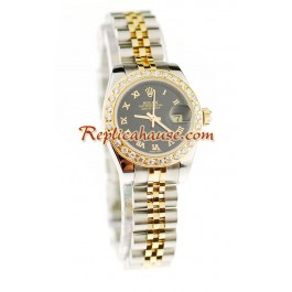 Rolex Datejust Two Tone Femmes Montre Replique