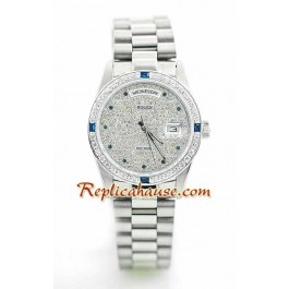 Rolex Replique Day Date Silver - Diamond