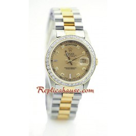 Rolex Replique Day Date Two tone Montre Suisse