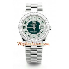Rolex Replique Day Date Diamonds Paved 50th Anniversary Dial Montre