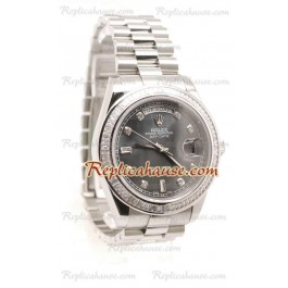 Rolex Replique Day Date Silver Montre Suisse
