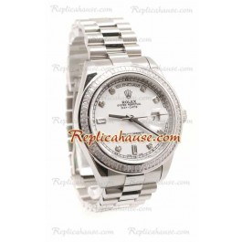 Rolex Replique Day Date Silver Montre Suisse
