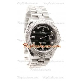 Rolex Replique Day Date Silver Montre Suisse