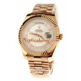 Rolex Replique Day Date Pink d' or Montre Suisse