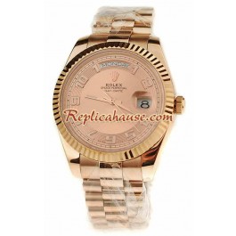 Rolex Replique Day Date Pink d' or Montre Suisse