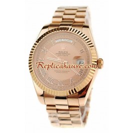 Rolex Replique Day Date Pink d' or Montre Suisse