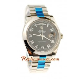 Rolex Replique Day Date II Silver Montre Suisse - 41MM