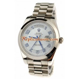Rolex Replique Day Date Silver Montre Suisse