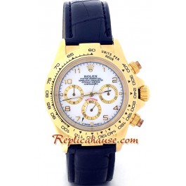 Rolex Replique Daytona 18K d' or Montre with Bracelet en Cuir
