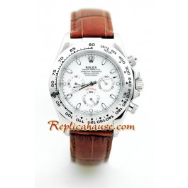 Rolex Replique Daytona Montre with Bracelet en Cuir