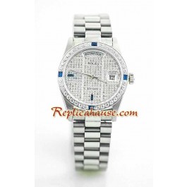 Rolex Replique Day Date Silver - Diamond