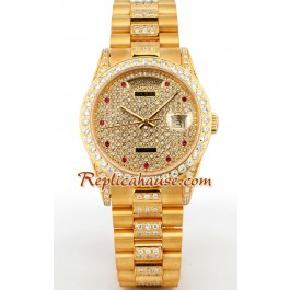 Rolex Replique Day Date d' or Diamond