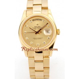 Rolex Replique Day Date-Rose d' or
