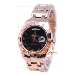 Rolex Day Date Diamond Bezel Or Rose Montre Suisse