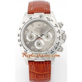 Rolex Replique Daytona Montre with Bracelet en Cuir