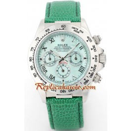 Rolex Replique Daytona Green Leather Hommes Montre