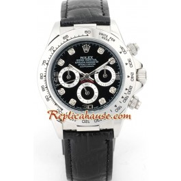 Rolex Replique Daytona Montre with Bracelet en Cuir