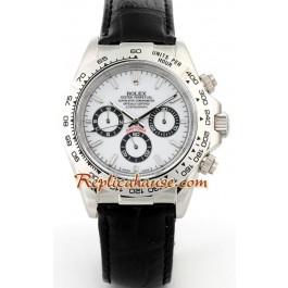 Rolex Replique Daytona Montre with Bracelet en Cuir