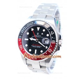 Rolex GMT Master II Suisse Noir & Rouges Céramique Bezel Montre