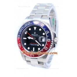 Rolex GMT Master II Suisse Bleu & Rouges Céramique Bezel Montre