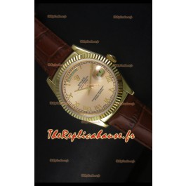 Réplique de montre suisse en or jaune Rolex Day Date 36MM - Cadran champagne