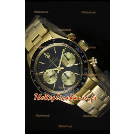 Cosmographe Rolex Daytona 6265 avec cadran noir dans boîtier or