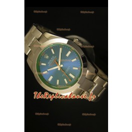 Montre suisse Rolex Milgauss 116400GV avec cadran bleu