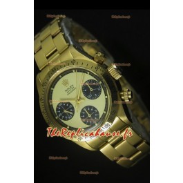 Cosmographe Rolex Daytona 6263 avec cadran blanc dans boîtier or