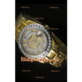 Montre suisse Day Date Rolex avec boîtier or rose