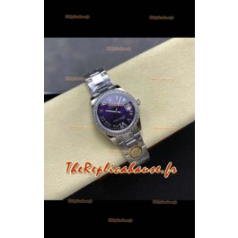 Montre Rolex Super Clone Datejust 31 mm à cadran bleu foncé